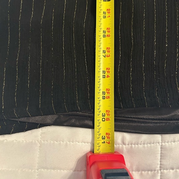 THML Black Sleeveless Shift Dress w Metallic Stripes Embroidered Collar Size S - Picture 5 of 7